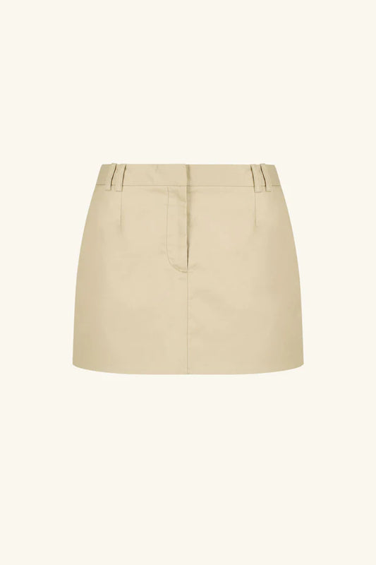 Sabato Micro Mini Skirt - Khaki Beige