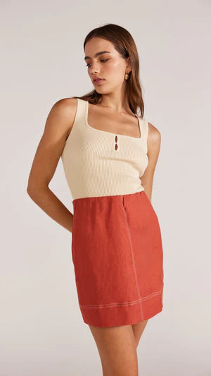Halle Knit Tank - Natural