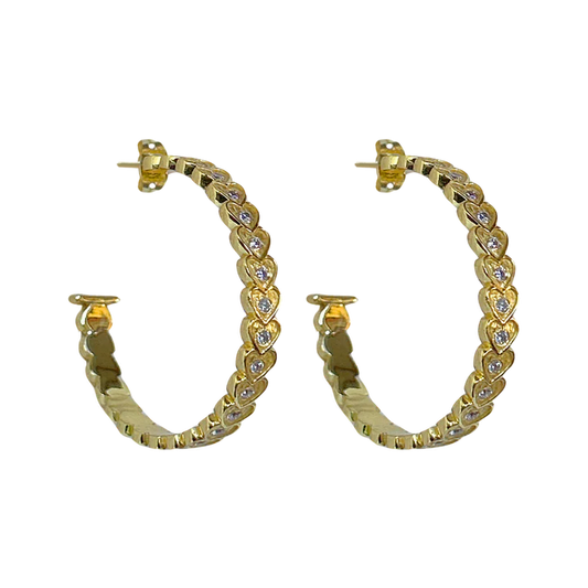 Amber Hoops - Gold