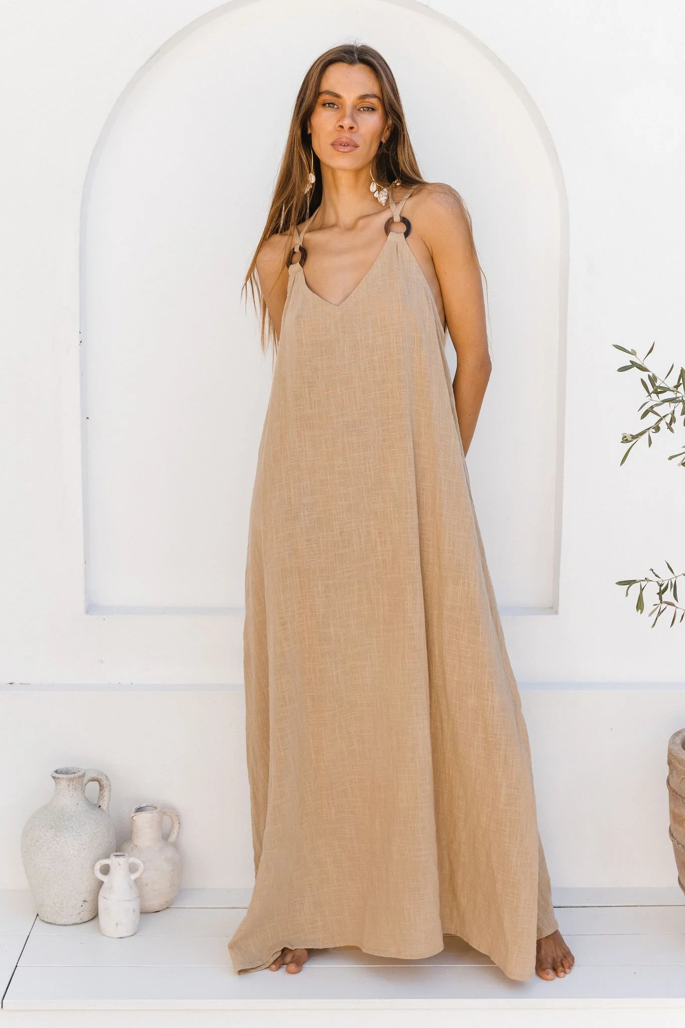 Sundrenched Maxi Dress - Almond