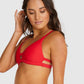 Rococco Twin Strap Bra Bikini Top - Machine Red