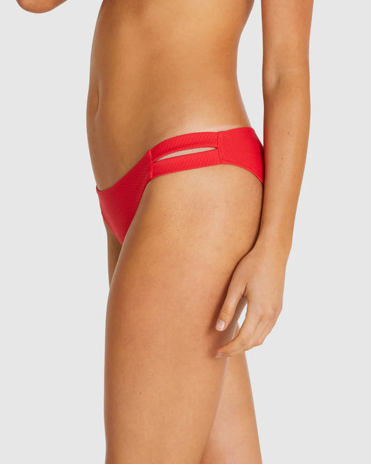 Rococco Twin Strap Hipster Bikini Bottom - Machine Red