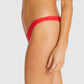 Rococco V-Waist Brazilian Bikini Bottom - Machine Red