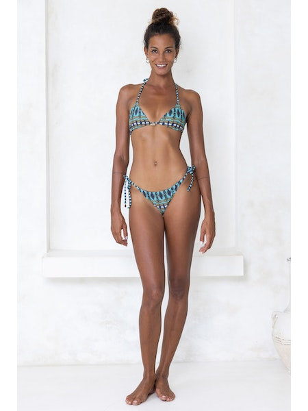 Kiriana Miranda Reversable Bikini Bottom - Juniper/Pistachio
